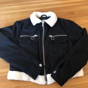 Topshop black jean jacket